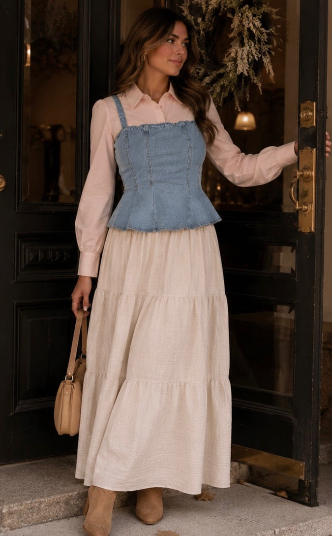 Priscilla Denim Top